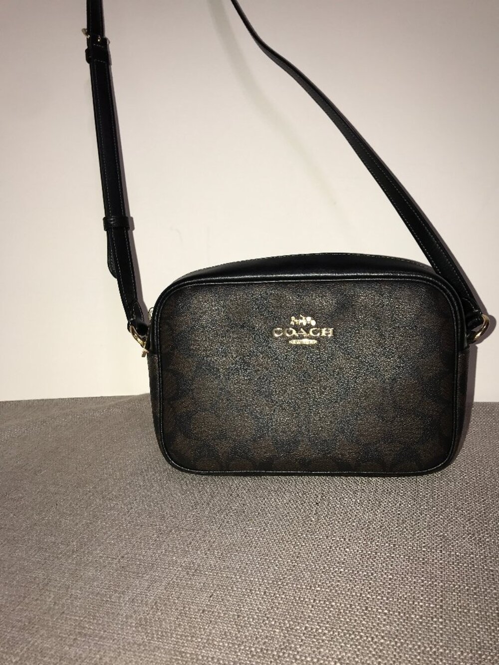 Coach Brown/Black Signature Small Crossbody Bag - Picture 8 of 15